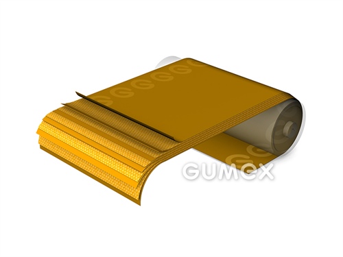 PVC Aufzugsförderband 5T 40 V3-V3, 5-lagig, 7mm, Breite 130mm, antistatisch, -10°C/+60°C, gelb, 